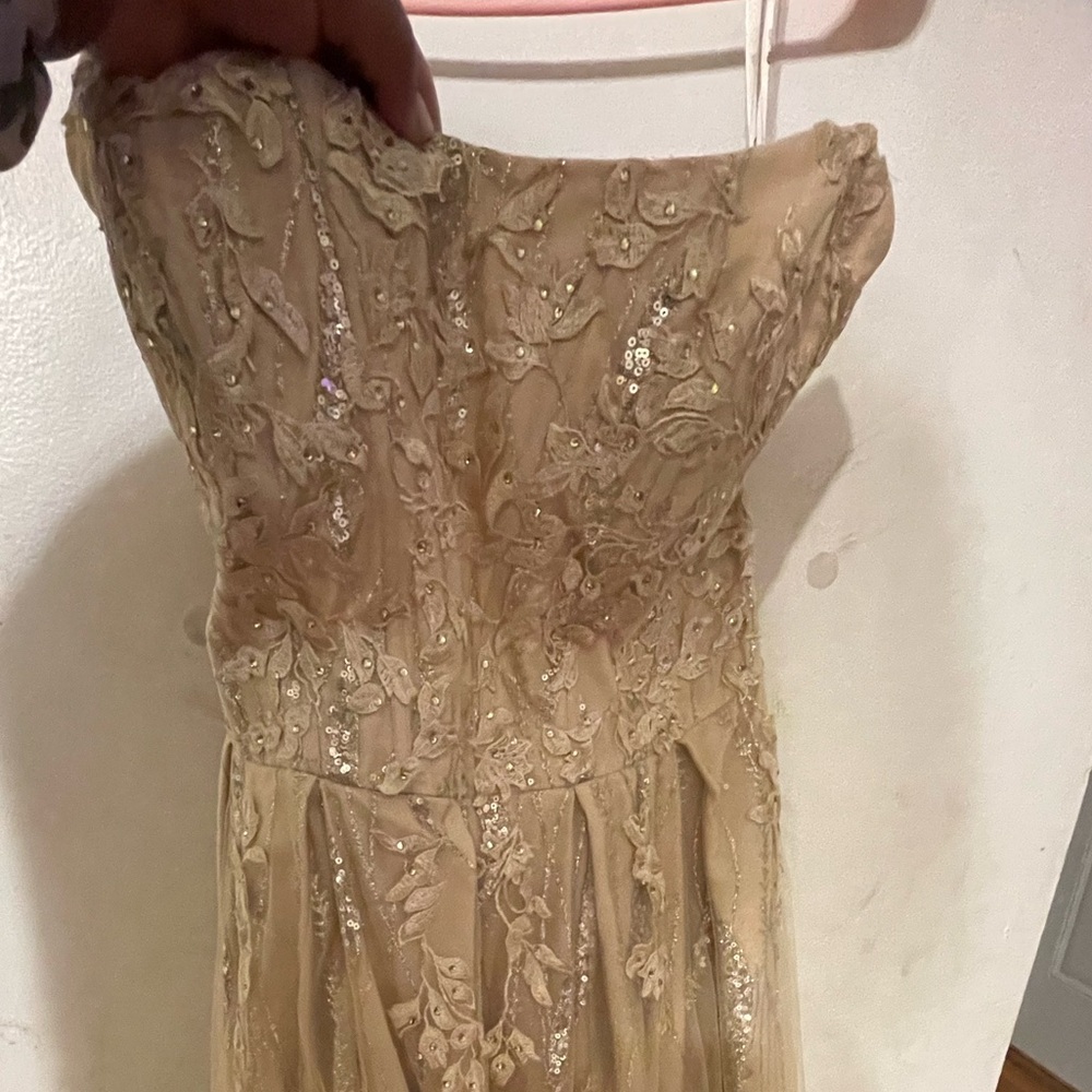 Elegant Gold Prom Gown
